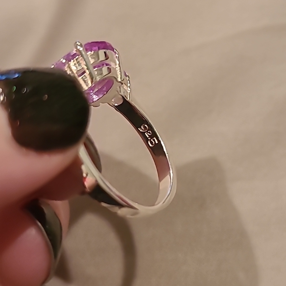 Cubic zirconia sterling silver ring - Picture 4 of 8